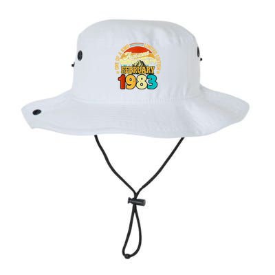 40 Years Old Awesome Since February 1983 40th Birthday Gifts Legacy Cool Fit Booney Bucket Hat