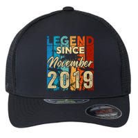 4 Years Old Legend Since November 2019 4th Birthday Boy Flexfit Unipanel Trucker Cap