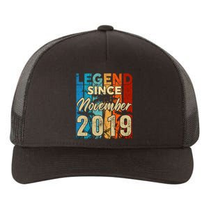 4 Years Old Legend Since November 2019 4th Birthday Boy Yupoong Adult 5-Panel Trucker Hat