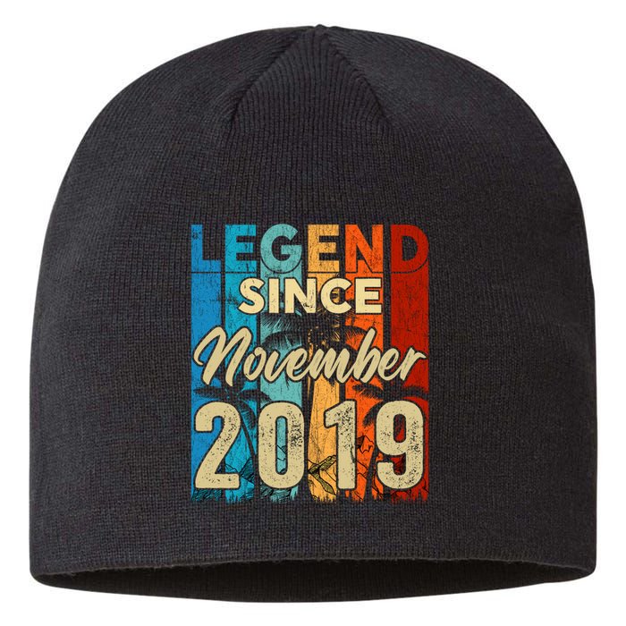 4 Years Old Legend Since November 2019 4th Birthday Boy Sustainable Beanie