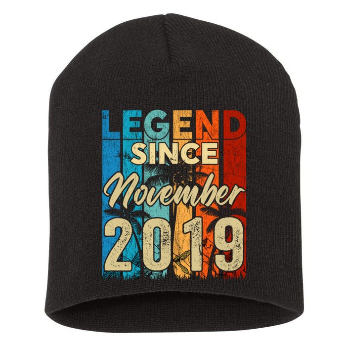 4 Years Old Legend Since November 2019 4th Birthday Boy Short Acrylic Beanie