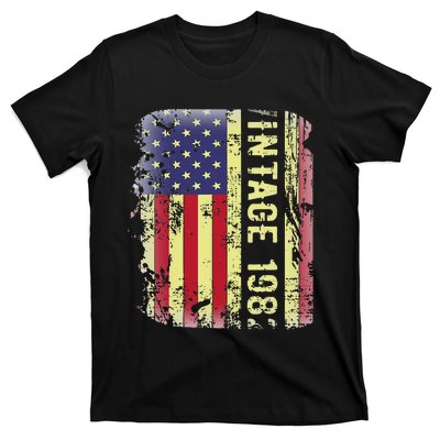 41 Year Old Gifts Vintage 1982 American Flag 41st Birthday T-Shirt