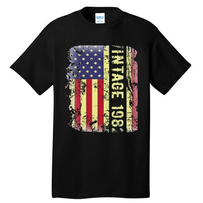 41 Year Old Gifts Vintage 1982 American Flag 41st Birthday Tall T-Shirt