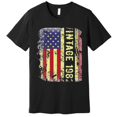 41 Year Old Gifts Vintage 1982 American Flag 41st Birthday Premium T-Shirt