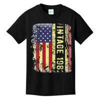 41 Year Old Gifts Vintage 1982 American Flag 41st Birthday Kids T-Shirt