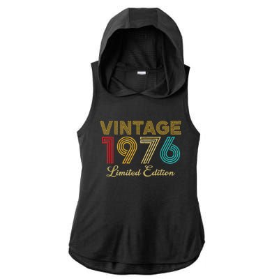 47 Years Old Vintage 1976 Limited Edition 47th Birthday Ladies PosiCharge Tri-Blend Wicking Draft Hoodie Tank