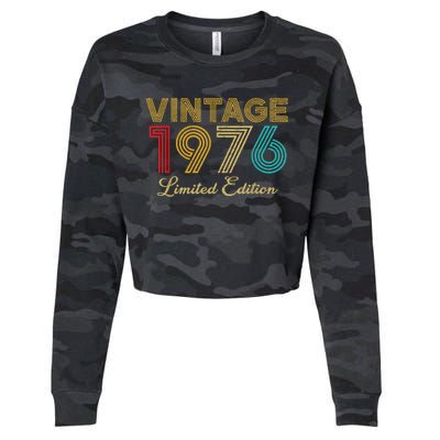 47 Years Old Vintage 1976 Limited Edition 47th Birthday Cropped Pullover Crew