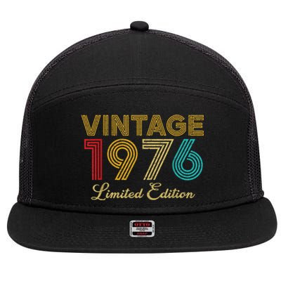 47 Years Old Vintage 1976 Limited Edition 47th Birthday 7 Panel Mesh Trucker Snapback Hat