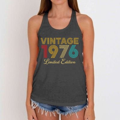 47 Years Old Vintage 1976 Limited Edition 47th Birthday Women's Knotted Racerback Tank