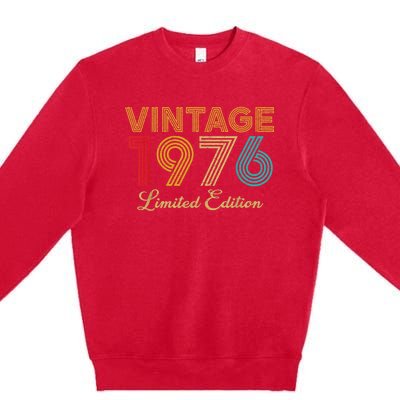 47 Years Old Vintage 1976 Limited Edition 47th Birthday Premium Crewneck Sweatshirt