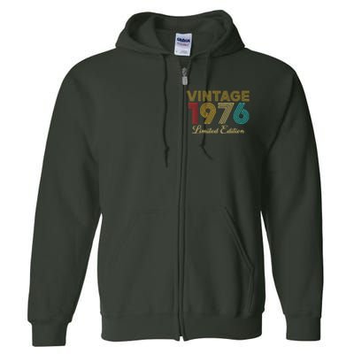 47 Years Old Vintage 1976 Limited Edition 47th Birthday Full Zip Hoodie