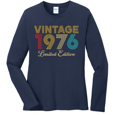 47 Years Old Vintage 1976 Limited Edition 47th Birthday Ladies Long Sleeve Shirt