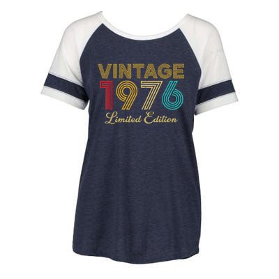 47 Years Old Vintage 1976 Limited Edition 47th Birthday Enza Ladies Jersey Colorblock Tee