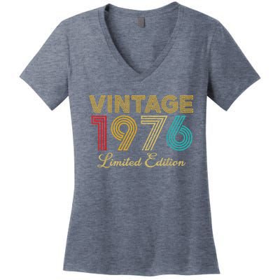 47 Years Old Vintage 1976 Limited Edition 47th Birthday Women's V-Neck T-Shirt