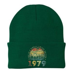 44 Year Old Awesome Since March 1979 44th Birthday Knit Cap Winter Beanie