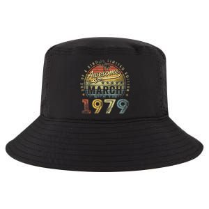 44 Year Old Awesome Since March 1979 44th Birthday Cool Comfort Performance Bucket Hat