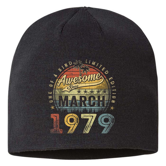 44 Year Old Awesome Since March 1979 44th Birthday Sustainable Beanie