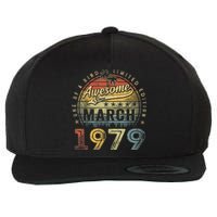 44 Year Old Awesome Since March 1979 44th Birthday Wool Snapback Cap