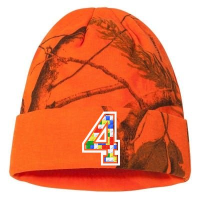 4 Year Old 4th Birthday Master Builder Block Building Brick Kati Licensed 12" Camo Beanie