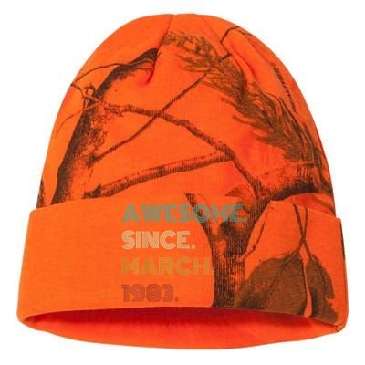 40 Years Old Awesome Since March 1983 40th Birthday Kati Licensed 12" Camo Beanie