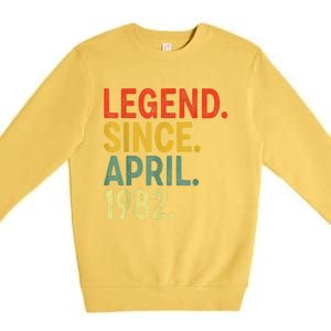 41 Year Old Legend Since April 1982 41st Birthday Premium Crewneck Sweatshirt