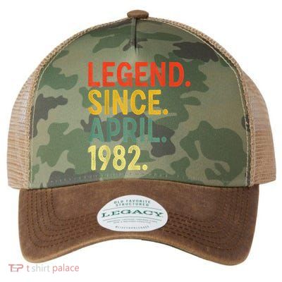 41 Year Old Legend Since April 1982 41st Birthday Legacy Tie Dye Trucker Hat