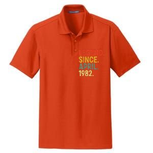 41 Year Old Legend Since April 1982 41st Birthday Dry Zone Grid Polo