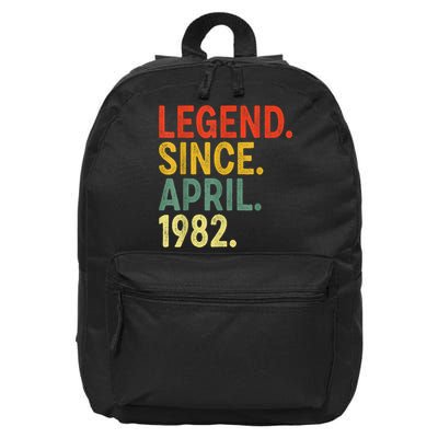 41 Year Old Legend Since April 1982 41st Birthday 16 in Basic Backpack