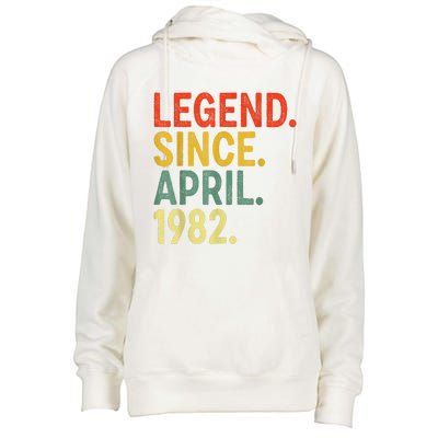 41 Year Old Legend Since April 1982 41st Birthday Womens Funnel Neck Pullover Hood