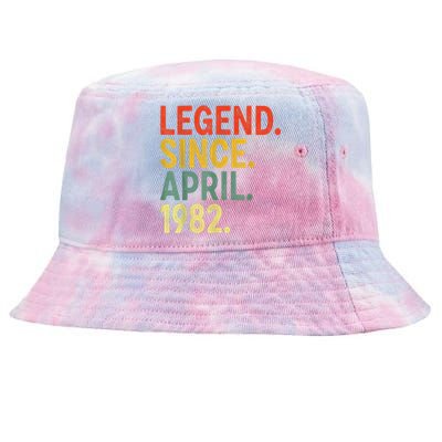 41 Year Old Legend Since April 1982 41st Birthday Tie-Dyed Bucket Hat