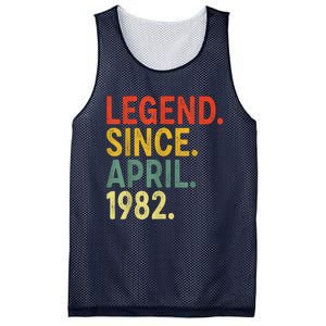 41 Year Old Legend Since April 1982 41st Birthday Mesh Reversible Basketball Jersey Tank