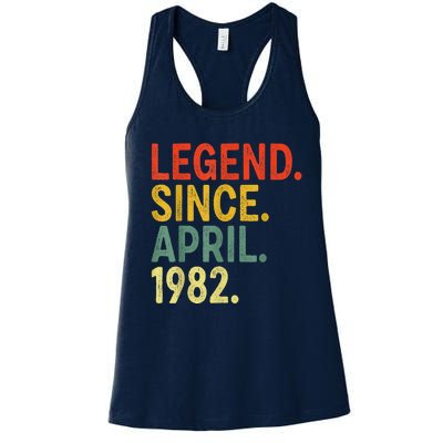 41 Year Old Legend Since April 1982 41st Birthday Women's Racerback Tank