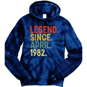 41 Year Old Legend Since April 1982 41st Birthday Tie Dye Hoodie