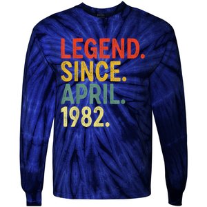 41 Year Old Legend Since April 1982 41st Birthday Tie-Dye Long Sleeve Shirt