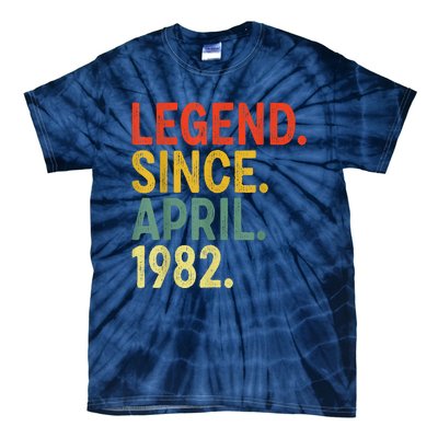 41 Year Old Legend Since April 1982 41st Birthday Tie-Dye T-Shirt