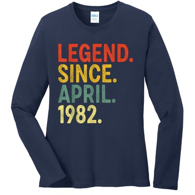 41 Year Old Legend Since April 1982 41st Birthday Ladies Long Sleeve Shirt