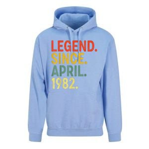 41 Year Old Legend Since April 1982 41st Birthday Unisex Surf Hoodie