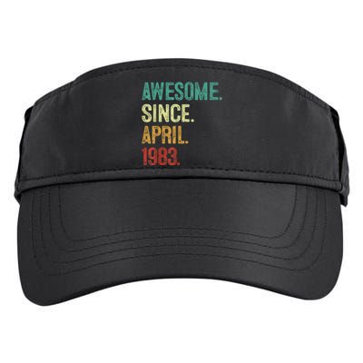 40 Years Old Awesome Since April 1983 40th Birthday Adult Drive Performance Visor