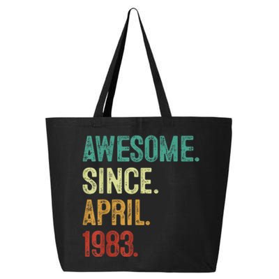 40 Years Old Awesome Since April 1983 40th Birthday 25L Jumbo Tote