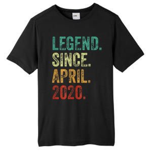 4 Years Old Legend Since April 2020 4th Birthday Tall Fusion ChromaSoft Performance T-Shirt