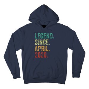 4 Years Old Legend Since April 2020 4th Birthday Hoodie