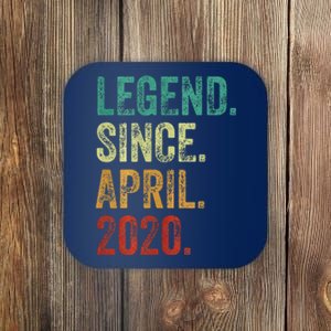 4 Years Old Legend Since April 2020 4th Birthday Coaster