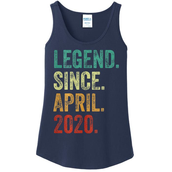 4 Years Old Legend Since April 2020 4th Birthday Ladies Essential Tank