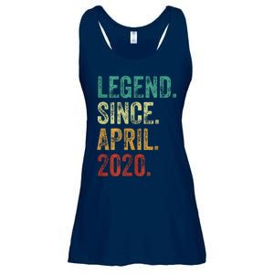 4 Years Old Legend Since April 2020 4th Birthday Ladies Essential Flowy Tank