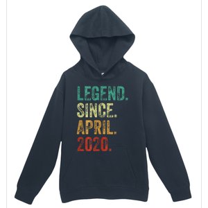 4 Years Old Legend Since April 2020 4th Birthday Urban Pullover Hoodie