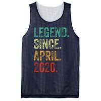 4 Years Old Legend Since April 2020 4th Birthday Mesh Reversible Basketball Jersey Tank