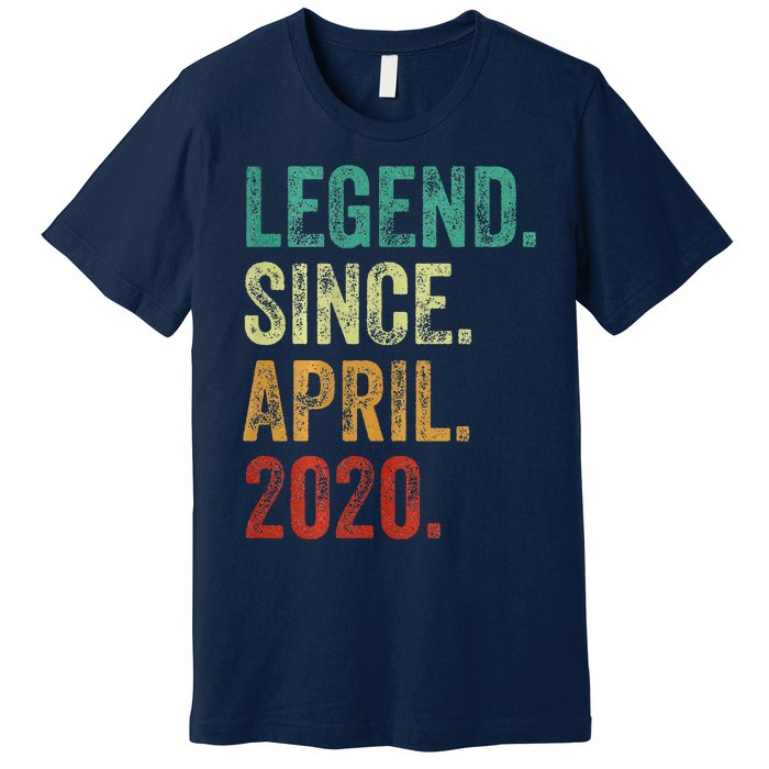 4 Years Old Legend Since April 2020 4th Birthday Premium T-Shirt