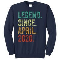 4 Years Old Legend Since April 2020 4th Birthday Tall Sweatshirt