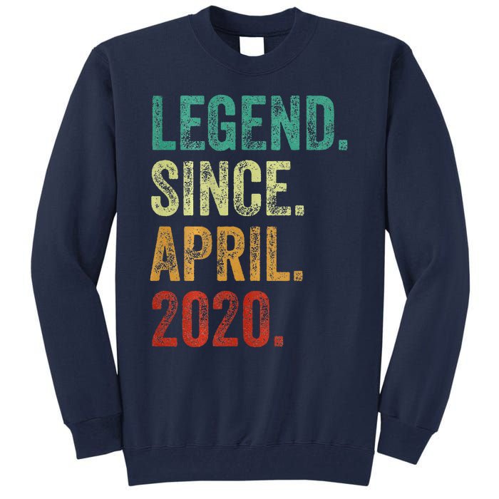 4 Years Old Legend Since April 2020 4th Birthday Tall Sweatshirt