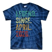 4 Years Old Legend Since April 2020 4th Birthday Tie-Dye T-Shirt